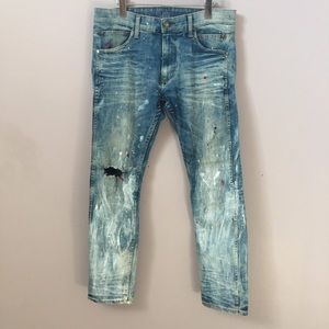 Fear of God Style CK Painted + Ripped Jeans Denim